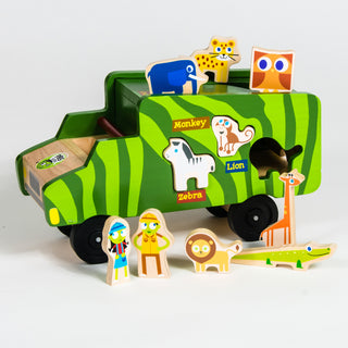 PBS KIDS Wooden Toy Safari Shape Sorter