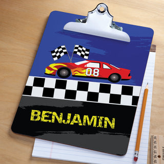 Race Car Personalized Clipboard