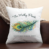 Family Flock Personalized Pillow