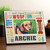 Dog Words Personalized Frame