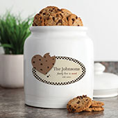 Family Love Is Sweet Personalized Cookie Jar