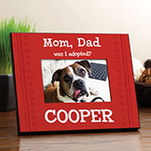 Was I Adopted? Personalized Red Dog Frame