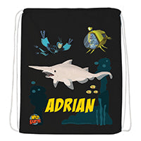 Wild Kratts Deep Sea Black Drawstring Tote