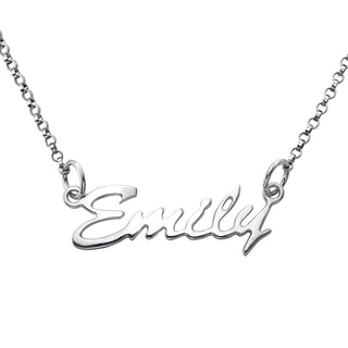 Sterling Silver Kid's Script Name Necklace