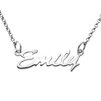 Sterling Silver Kid's Script Name Necklace