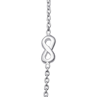 Sterling Silver Mini Name Pendant on 16+2" Infinity Chain Necklace