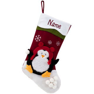 Personalized Snowcap Character Stocking - Penguin