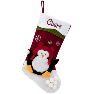 Personalized Snowcap Character Stocking - Penguin