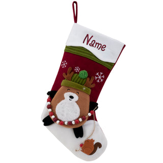 Personalized Snowcap Character Stocking - Reindeer