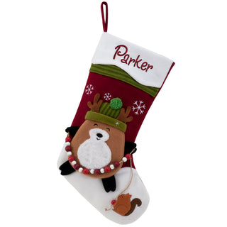 Personalized Snowcap Character Stocking - Reindeer