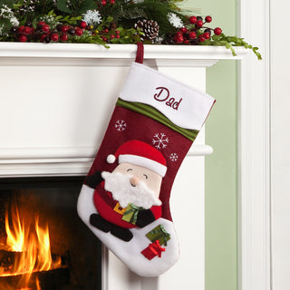 Personalized Snowcap Character Stocking - Santa