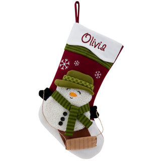 Personalized Snowcap Character Stocking - Snowman