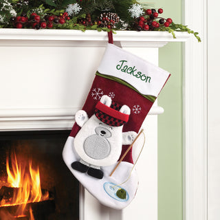 Personalized Snowcap Character Stocking - Polar Bear