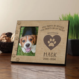 Paw Prints In Heaven Personalized Dog Frame