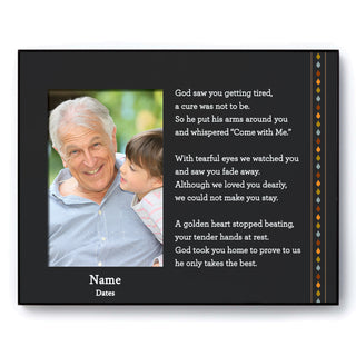 In His Memory Personalized Memorial Frame