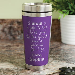 Sandra Magsamen Personalized Travel Mug For Mom