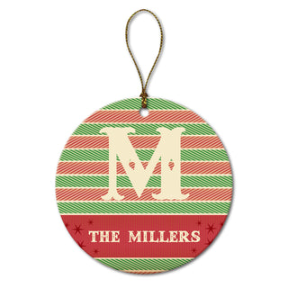 Holiday Herringbone Personalized Ornament