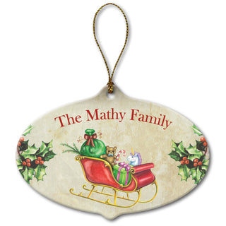 Christmas Sleigh Personalized Ornament