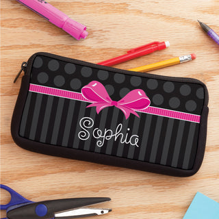 Sweet Bow Personalized Pencil Case