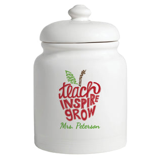 Teach, Inspire, Grow Personalized Storage Jar