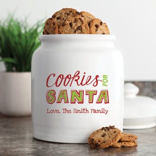 Cookies For Santa Personalized Cookie Jar