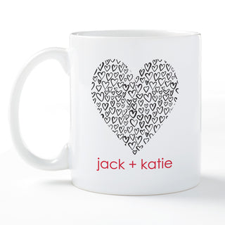 Robin Zingone Heart Of Love Personalized White Coffee Mug - 11 oz.