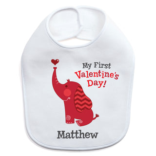 My First Valentine's Day Personalized Bib---Boy