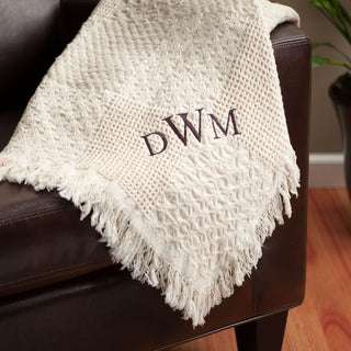 Personalized Woven Throw---Monogram