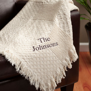 Personalized Woven Throw---Block Font