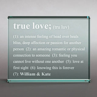 Definition of True Love Personalized 4x5 Glass Keepsake