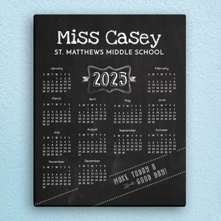 My Calendar Personalized 11x14 Canvas