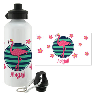 Pink Flamingo Personalized Water Bottle