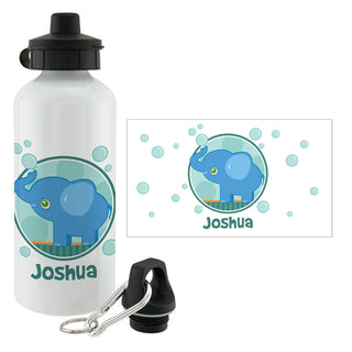 Sweet Elephant Personalized Water Bottle---Boy