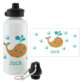 Whale Personalized Water Bottle---Boy