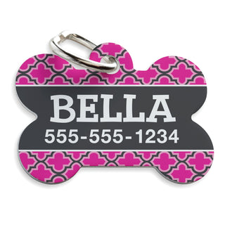 Pink pet tag