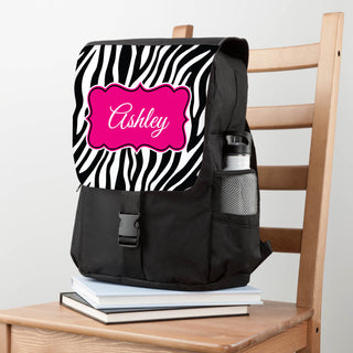 Sassy Zebra Personalized Backpack