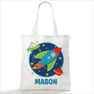 Rocket To Space Personalized Tote Bag