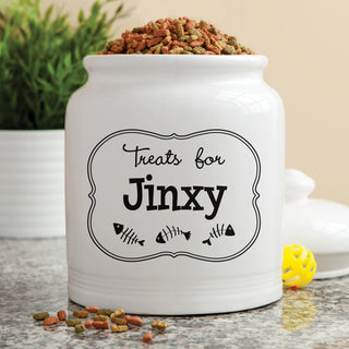 Treats For Kitty Personalized Treat Jar