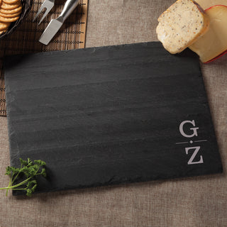 Our Initials Personalized Slate Cheese Board