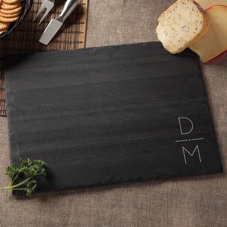 Initials Personalized Slate Cheese Board