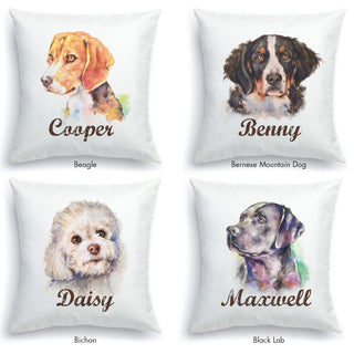 Dog Breeds Personalized 14" Throw Pillow