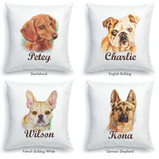 Dog Breeds Personalized 14" Throw Pillow