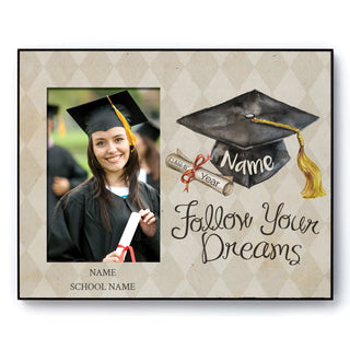 Follow Your Dreams Personalized Graduation Frame