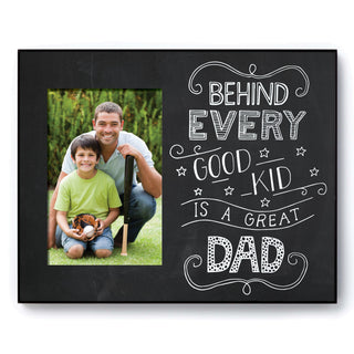 Behind Every Good Kid Is A Great Dad Personalized Frame