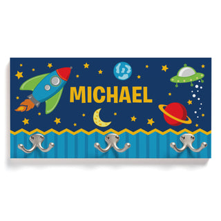 Rocket To Space Personalized Coat Hanger