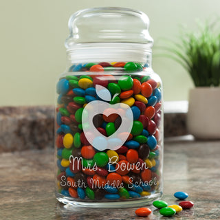 Teacher's Apple Personalized Glass Jar