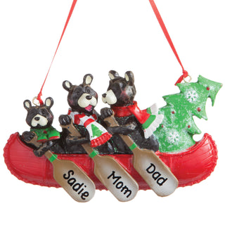 Bear Family of Three Personalized Ornament