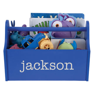 Personalized Blue Toy Caddy