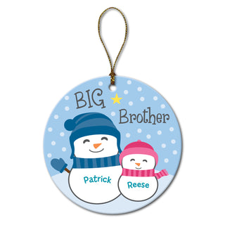 Big Brother & Little Sister Personalized Ornament