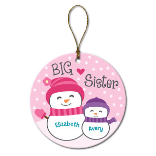 Big Sister & Little Sister Personalized Ornament